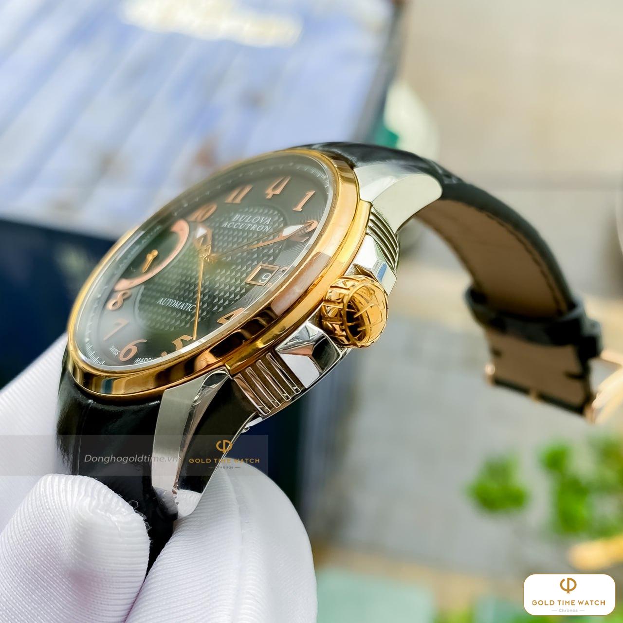 Đồng Hồ Bulova Accutron Calibrator 65B148 Used Nam 43MM Gold Time Watch
